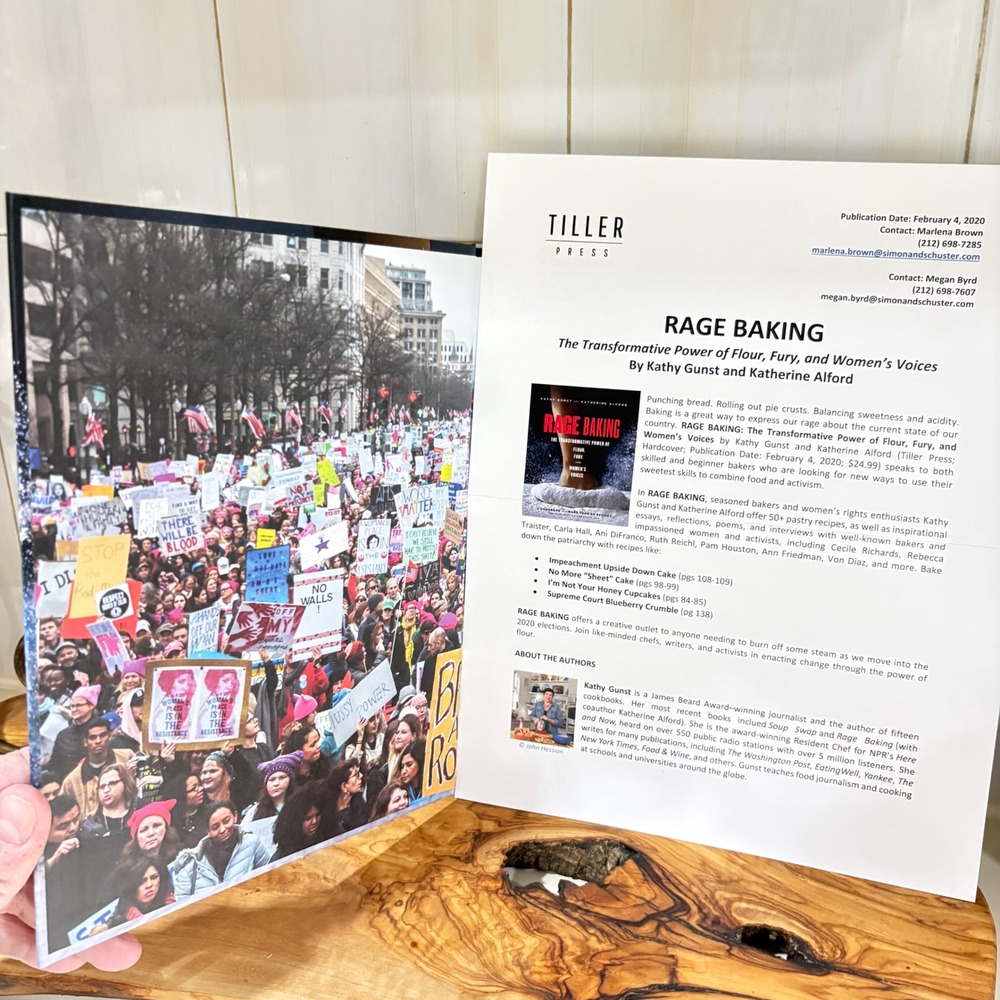 Rage Baking Kathy Gunst Alford 1st Printing REVIEW COPY Tiller Press + Press Kit - Picture 2 of 11
